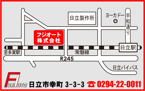 フジオート株式会社への地図
